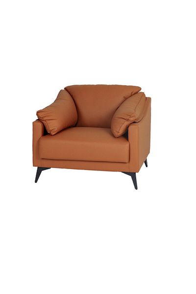 rexa Comfortable Leather Cost-effective Black Modern Style Office Sofa Single Seat