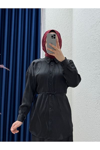 MİHRA STORE Cămașă Soressa cu model jacquard-BN4122 Negru