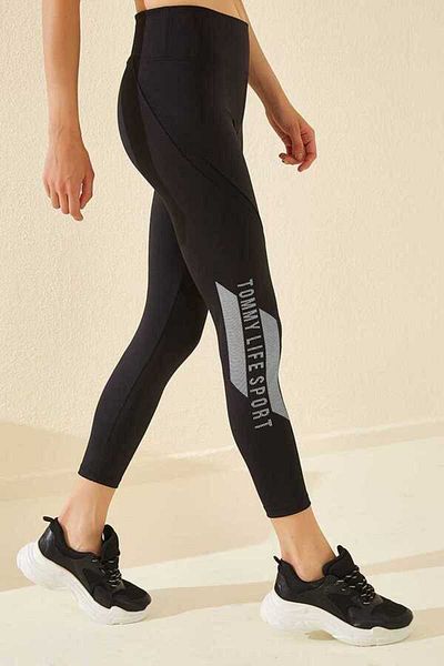 TOMMY LIFE Slim Fit High Waist Sports Leggings, Tommy Life