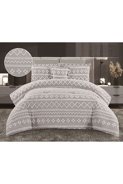 Red Rose Bohemian Microfiber Summer Bedspread for Two People, 7 Pieces