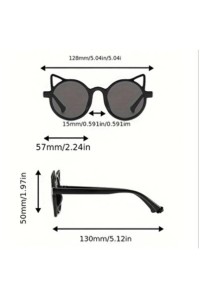 GlassySKY 1Pcs Kids Cat Sunglasses,Party Holiday Travel Photo Accessory Birthday Gift