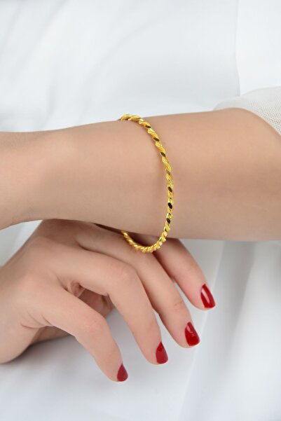 16 gr (GRAM) 22 Ayar Işçiliksiz Paftalı Burma Bilezik