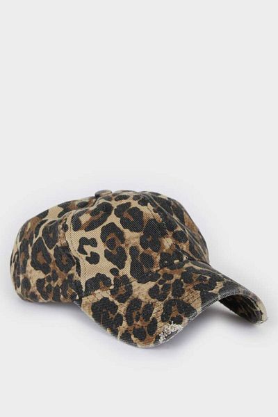 DeFacto Women's Leopard Pattern Woven Baseball Basketball Cap D8006Ax25Sm