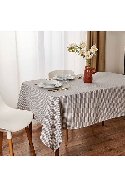 MATMEL Gingham Tablecloth - Gray - 140X200 cm