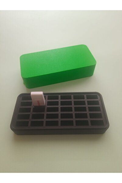 PLASTOBE Mali Müşavir E-Imza ve E-Mühür Organizer Kutu (25 Gözlü - Siyah Yeşil)