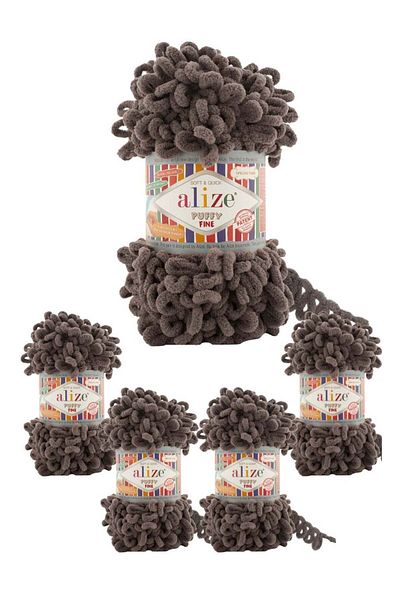 Alize Puffy 5 pcs of original Turkish Aliza puffy fine wool yarn small loops