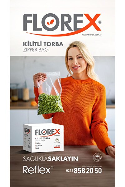 Florex Kilitli Poşet 6x7 500 Adet Kilitli Şeffaf Naylon Torba Ambalaj Kına Ve Çerez Poşeti