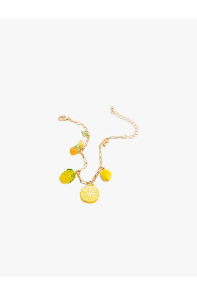 Koton Steel Alloy Lemon Detailed Chain Bracelet