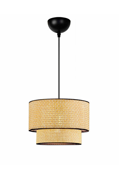 HOMİNG Homing Hasır Rattan 2 Katlı Büyük Boy Sarkıt 242005