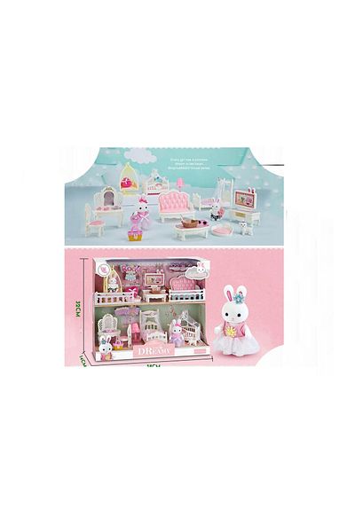 rexa Bunny Bedroom Girl Doll Play House Children's Toys