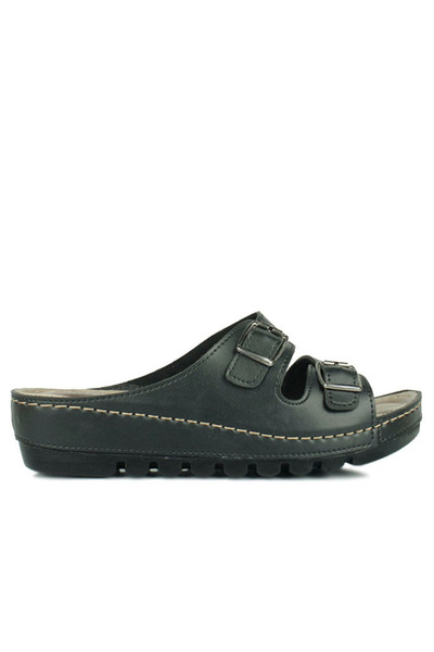 Fitbas 392993 014 Γυναικείες μαύρες παντόφλες μεγάλου μεγέθους