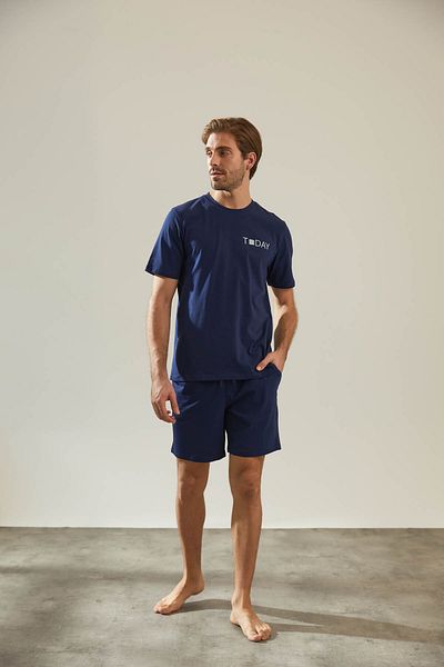 LOU MODA - Men's Short Sleeve Printed 2-Piece Tshirt-Shorts Set Cotton