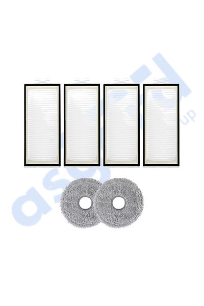 Asgard Grup Roborock Q Revo Pro-S-Maxv Compatible 4 Filters 2 Mops