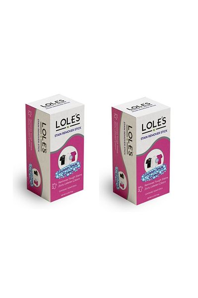 Lole's مزيل البقع - مزيل قوي للبقع، لطيف على الأقمشة - عبوة من قطعتين × 75 جرام