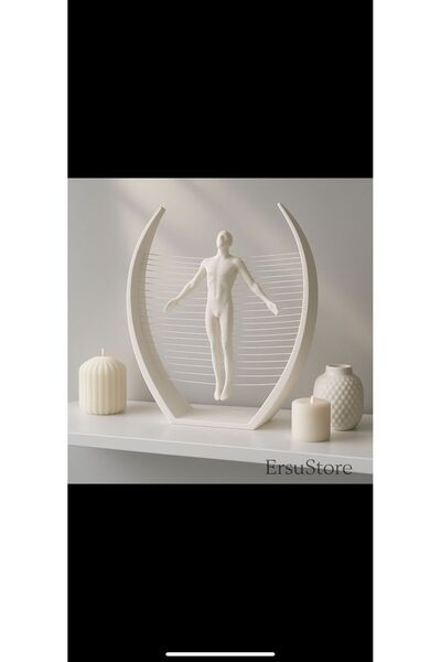 jeane home decor Ruhun Özgürlüğü Temalı Modern Heykel Soyut Minimalist Dekora...
