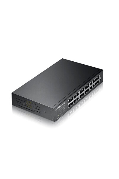 ZyXEL GS1100-24E V3, 24 Port, GigaBit, Yönetilemez, Sessiz, Rackmount Switch