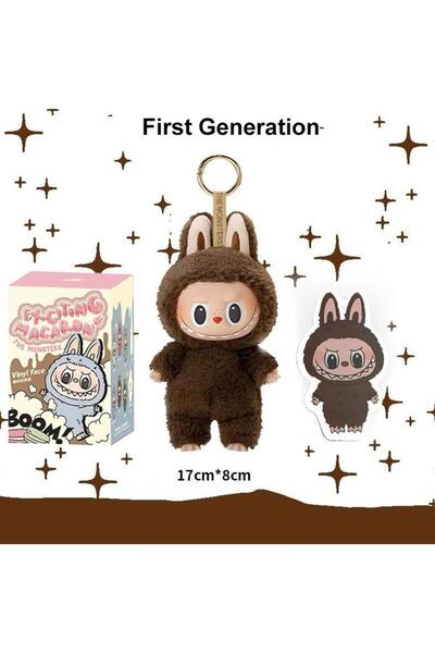 Zigver 17 سم Labubu Monsters Coffee Lisa Seme Heart Macarrr سلسلة قاعدة الفينيل ديكورات ألعاب عصرية D