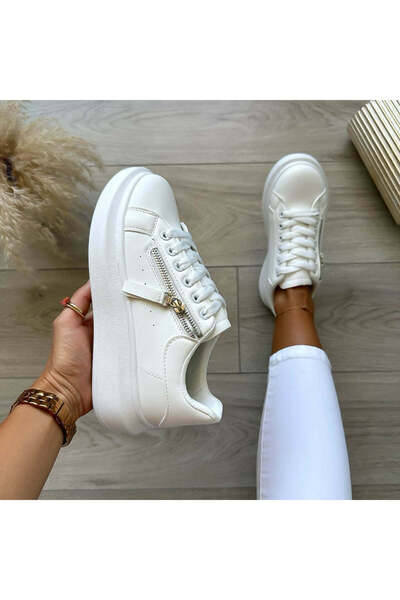 dehaine Women's sneakers with zipper, fashion, casual, high sole