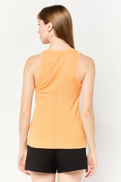 aerie Women U-Neck Sleeveless Rib Tank Top, Orange