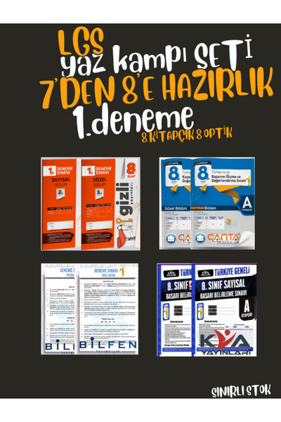 Bilfen Yayıncılık Lgs 7'den 8'e Hazırlık Yaz Kampı Denemeleri Gizli-çanta-kor...