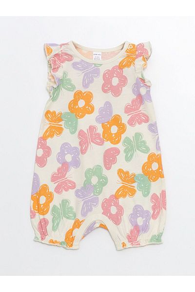LC Waikiki Lcw Baby Bicycle Taka Floral Baby Girl Romper