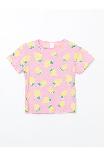 LC Waikiki Lcw Lemon Printed Girl's T-Shirt and Shorts Pack of 2