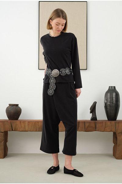 HEQA Stoned Modal Suit Black