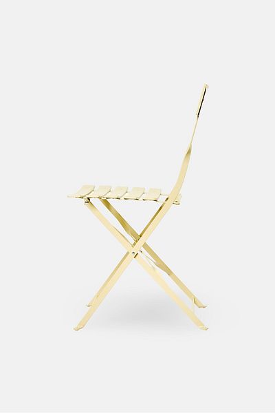 Muy Mucho Folded Metal Chair, Beige