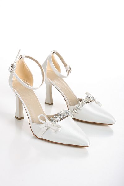 ALNASER MODA Stoned Bow Heeled Shoes