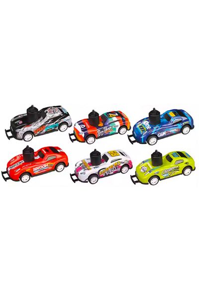 CToys Pull and Drop Propeller Race Car Set with Bag 6 Pieces