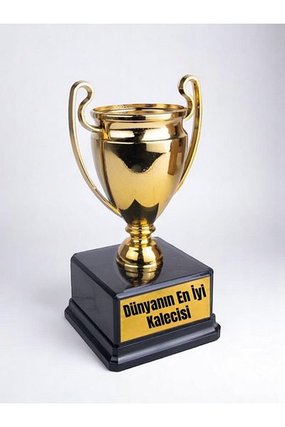 lili hediyelik World's Best Goalkeeper Printed Trophy 23 cm Souvenirs for Goalkeeper