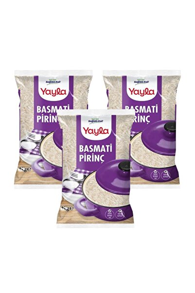 Yayla Bakliyat Basmati Pirinç 1 kg 3 lü
