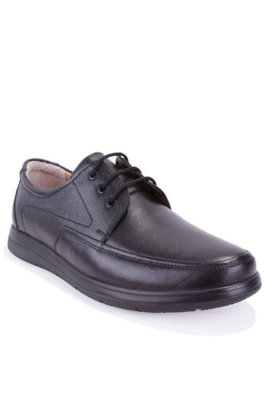 DAGOSTER Dma08-433 Black Orthopedic Polyurethane Sole Daily Lace-Up Men's Leather Shoes