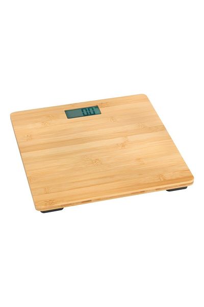 5 five simply smart Bamboo bathroom scale, electronic, 28 x 28 cm