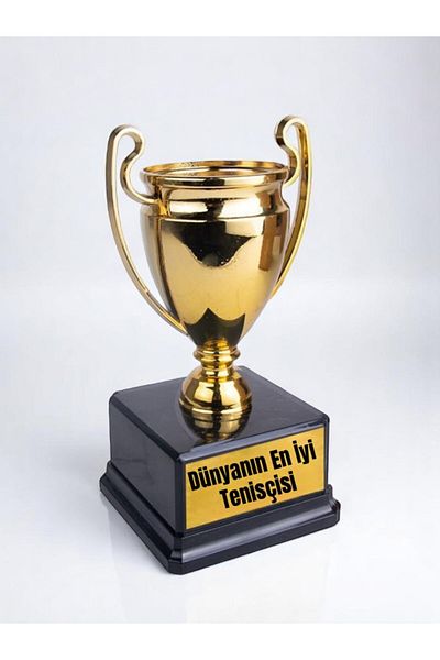 lili hediyelik World's Best Tennis Player Printed Trophy 23 cm Souvenirs for Tennis Players