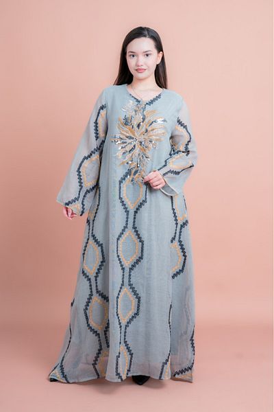 IKKXA Radiant Embroidery Jalabiya