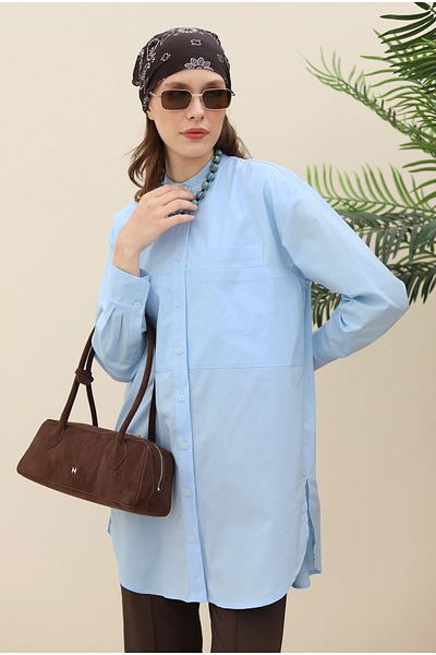 HEQA Cornered Long Bag Bitter Brown