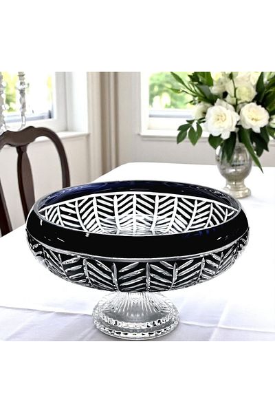 Akden Kristal Crystal Cut Decor Tina Glass Bowl