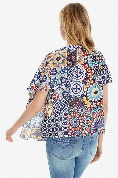 Desigual Viscose blouse with various prints Agadir, Multicolor, S