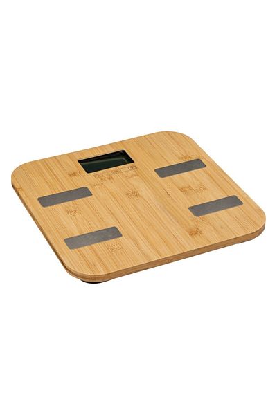 5 five simply smart Bathroom scale, Bamboo steel, 28 x 28 x H 3 cm