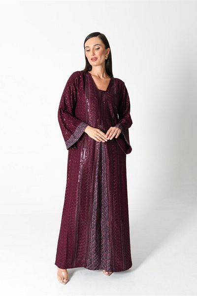 IKKXA Embroidery Sparkling Jalabiya