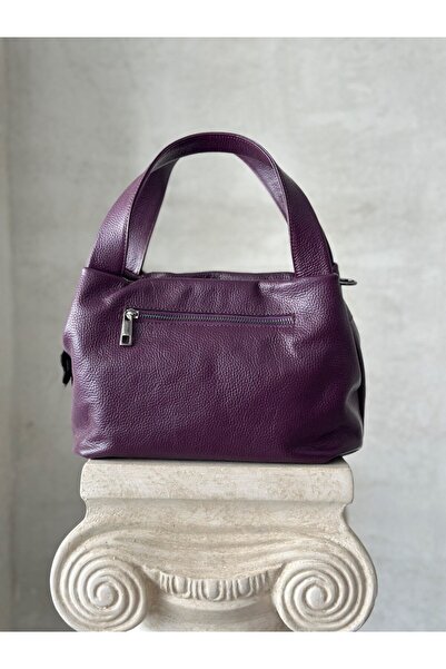 DERKON Vera Model Genuine Leather Women's Bag Purple Color