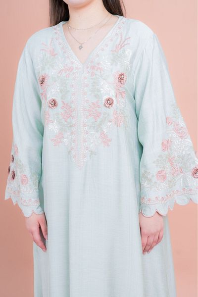 IKKXA Modern Embroidered Jalabiya