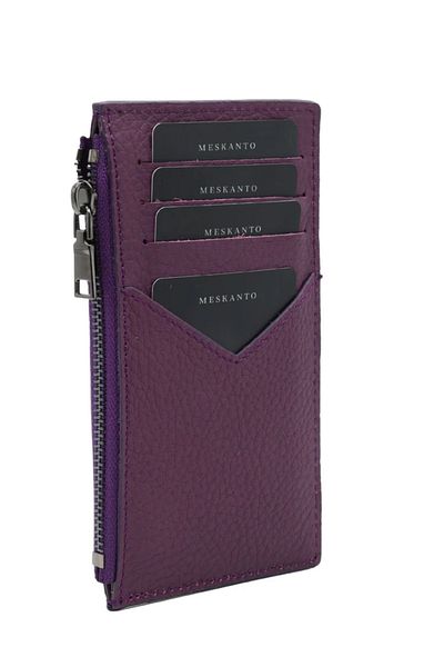 Meskanto Rio Genuine Leather Zippered Card Holder