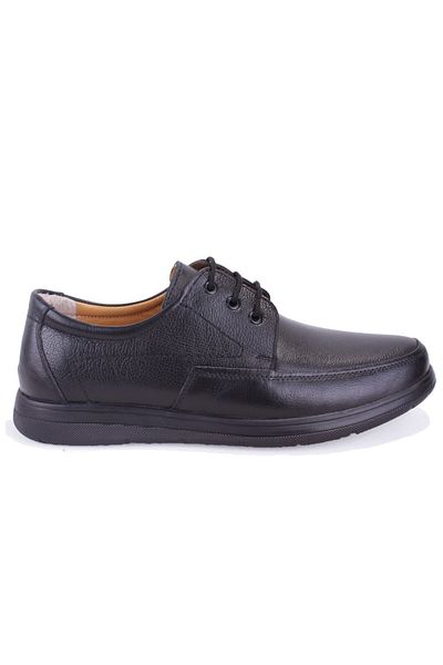 DAGOSTER Dma08-433 Black Orthopedic Polyurethane Sole Daily Lace-Up Men's Leather Shoes