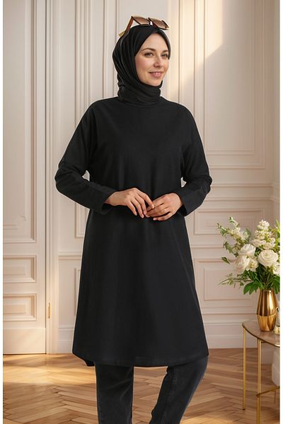 RESPİRO Bat Sleeve Basic Casual Cut Seasonal Tunic,Large Size Women's Tunic