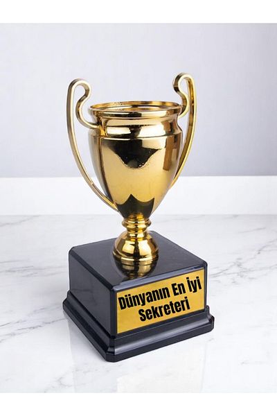 lili hediyelik World's Best Secretary Printed Award Trophy 23 cm Secretary Souvenirs