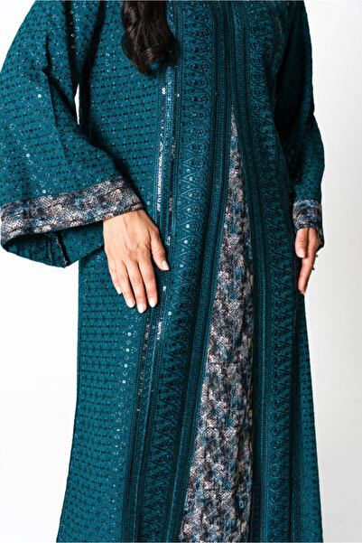 IKKXA Embroidery Sparkling Jalabiya