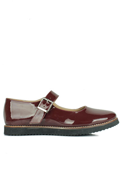 Fitbas 785309 625 Γυναικείες μπαλαρίνες με λουστρίνι μπορντό, μεγάλου και μικ...