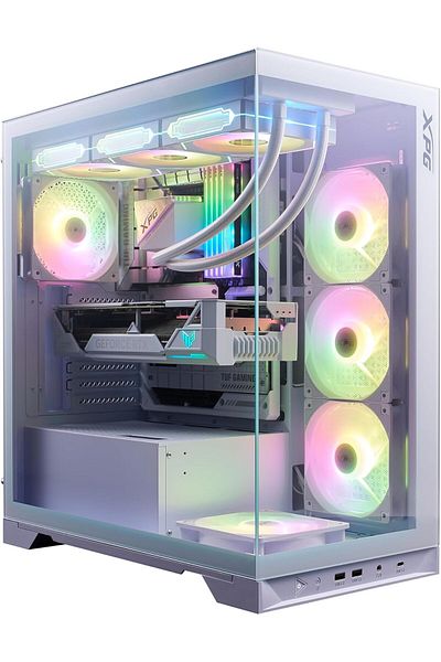 XPG MB Invader BTF Mid Tower PC Case with Reverse Connector, White